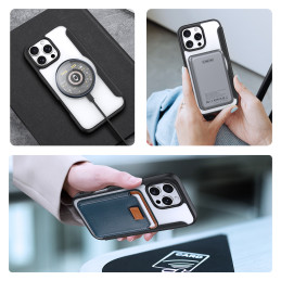 Dux Ducis Skin X Pro dėklas skirtas iPhone 16 Pro su MagSafe ir atvartu - juodas