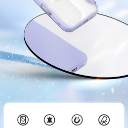 Dux Ducis Skin X Pro dėklas skirtas iPhone 16 Pro su MagSafe ir atvartu - violetinė