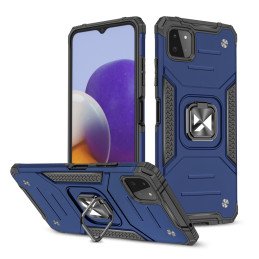 Wozinsky Ring Armor Armored Hybrid Case Cover + Magnetinis laikiklis, skirtas Samsung Galaxy A22 4G Blue