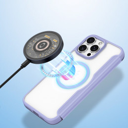 Dux Ducis Skin X Pro dėklas skirtas iPhone 16 Pro su MagSafe ir atvartu - violetinė