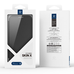 Dux Ducis Skin X Pro dėklas skirtas iPhone 16 Pro Max su MagSafe ir atvartu - juodas