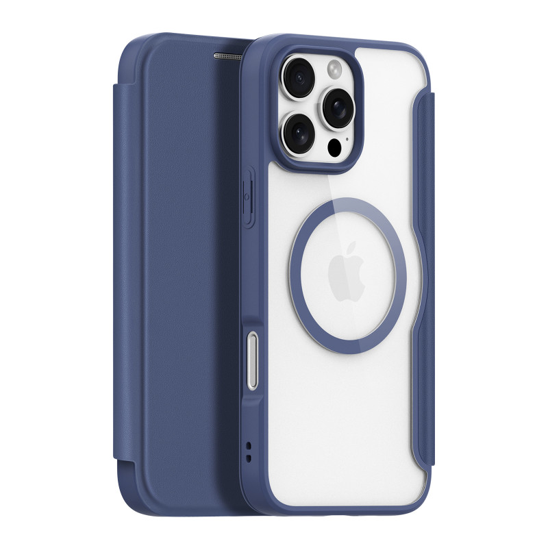 Dux Ducis Skin X Pro dėklas skirtas iPhone 16 Pro Max su MagSafe ir atvartu - mėlynas