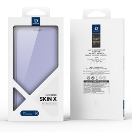 Dux Ducis Skin X Pro dėklas skirtas iPhone 16 Pro Max su MagSafe ir atvartu - violetinė