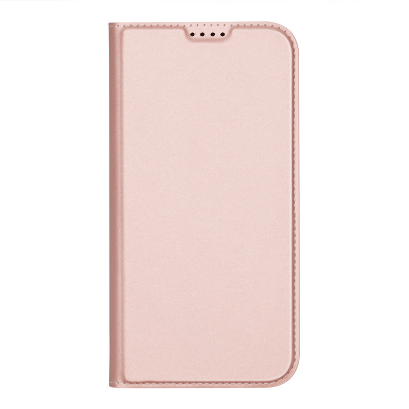 Dux Ducis Skin Pro dėklas iPhone 16 su atvartu ir kortelių lizdu - rožinis