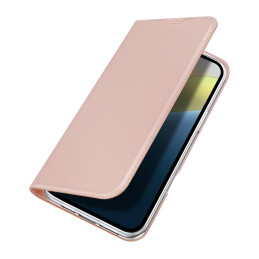 Dux Ducis Skin Pro dėklas iPhone 16 su atvartu ir kortelių lizdu - rožinis