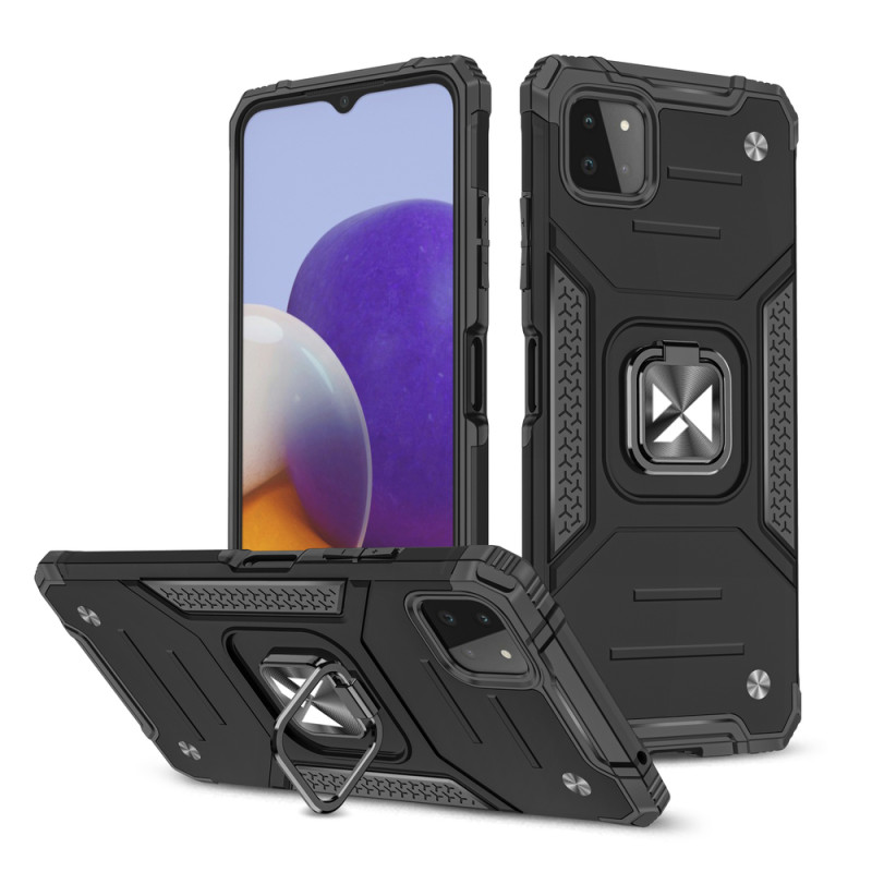 Wozinsky Ring Armor Armored Hybrid Case Cover + Magnetinis laikiklis, skirtas Samsung Galaxy A22 4G Black