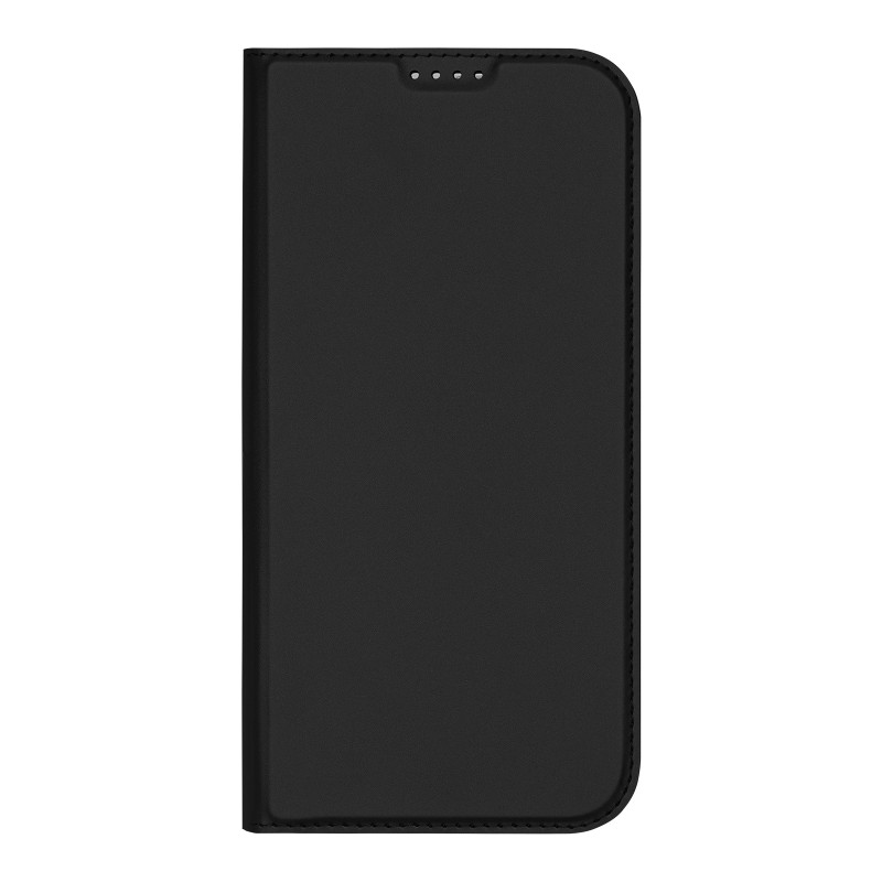 Dux Ducis Skin Pro dėklas, skirtas iPhone 16 Pro Max su atvartu ir kortelių lizdu - juodas