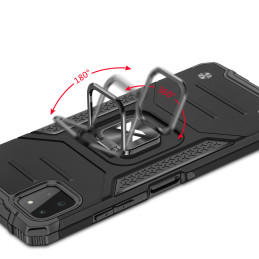Wozinsky Ring Armor Armored Hybrid Case Cover + Magnetinis laikiklis, skirtas Samsung Galaxy A22 4G Black