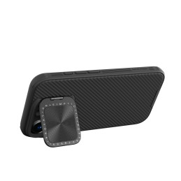 Nillkin CamShield Prop Dėklas, skirtas iPhone 16 Pro su fotoaparato dangteliu ir stovu – juodas