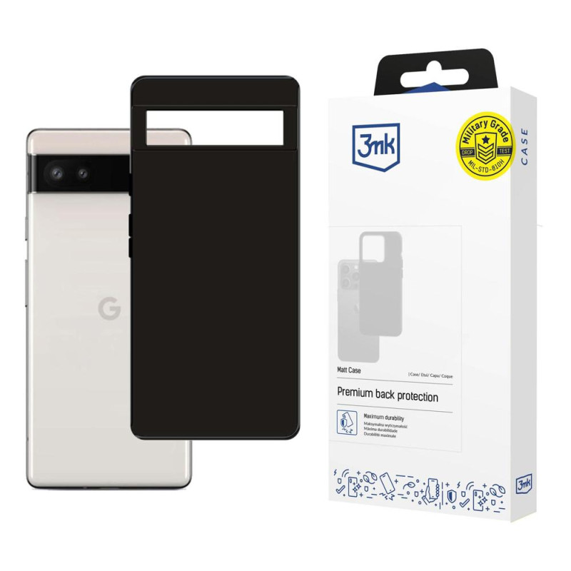3mk matinis dėklas, skirtas Google Pixel 7 5G – juodas