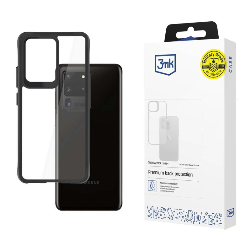 3mk Satin Armor Case+ dėklas, skirtas Samsung Galaxy S20 Ultra 5G - skaidrus