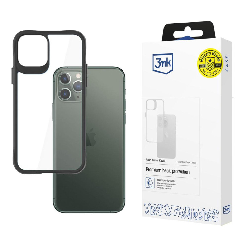 3mk Satin Armor Case+ dėklas, skirtas iPhone 11 Pro Max - skaidrus