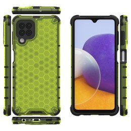 Korinis šarvuotas dėklas su gelio rėmeliu, skirtas Samsung Galaxy A22 4G green