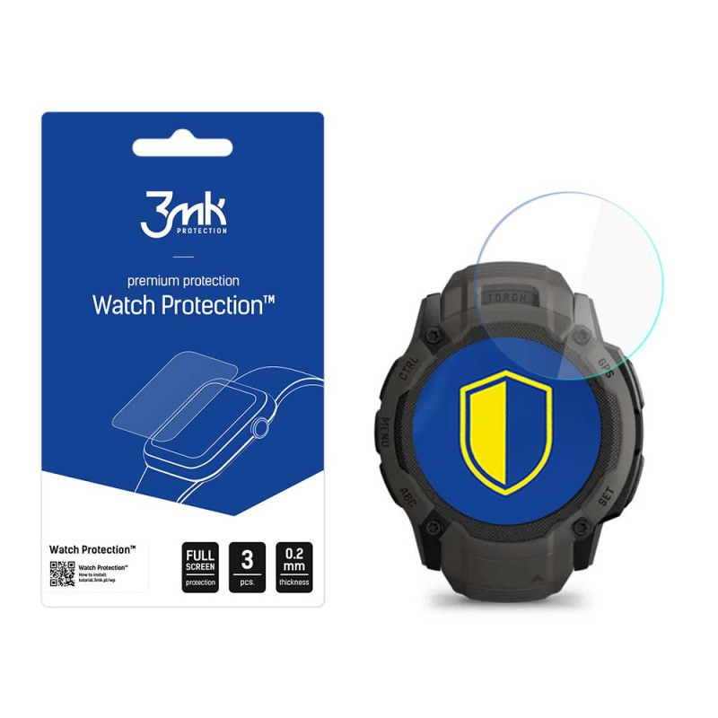 3mk Watch Protection™ v. FlexibleGlass hibridinis stiklas su Garmin Instinct 2X