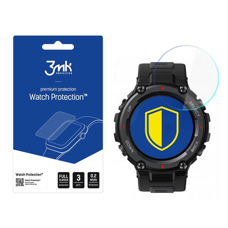 3mk Watch Protection FlexibleGlass hibridinis stiklas ant Amazfit T-Rex Pro