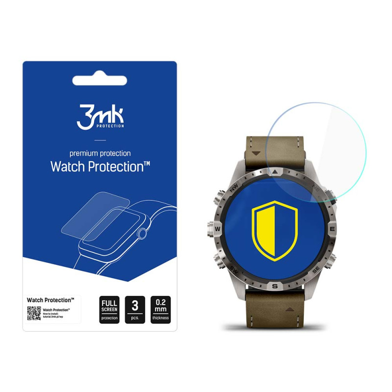 3mk Watch Protection™ v. FlexibleGlass hibridinis stiklas, skirtas Garmin MARQ Gen 2