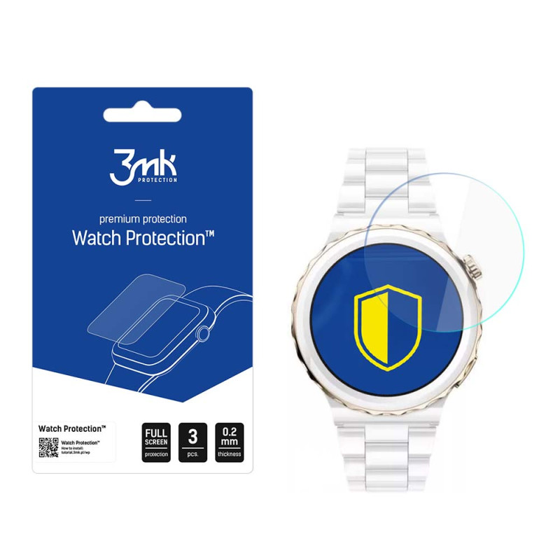 3mk Watch Protection™ v. FlexibleGlass hibridinis stiklas ant Huawei Watch GT 3 Pro Elegant 43 mm