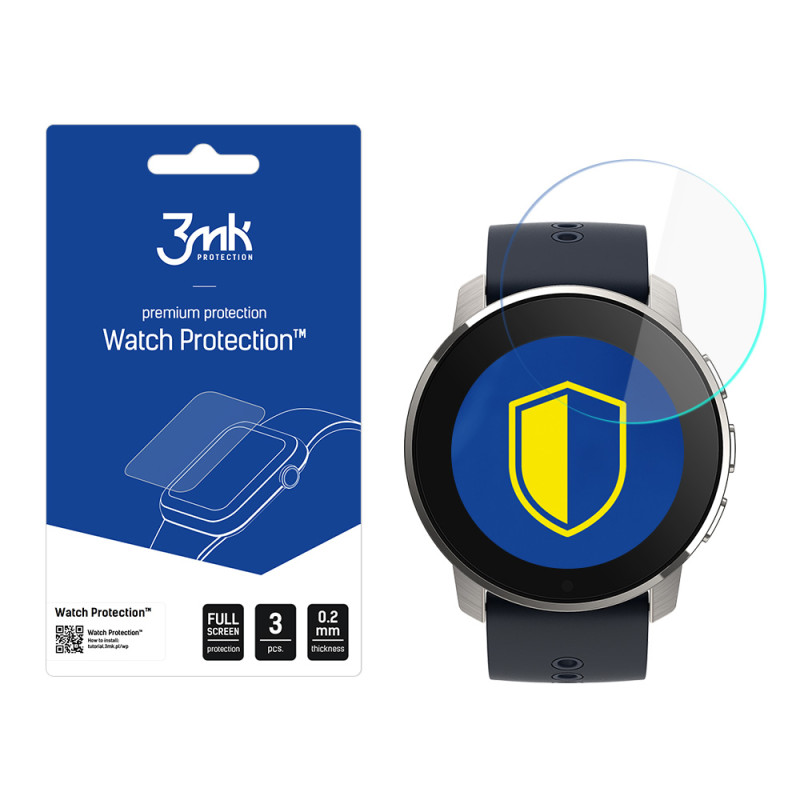 3mk Watch Protection™ v. FlexibleGlass hibridinis stiklas ant Suunto 9 Peak