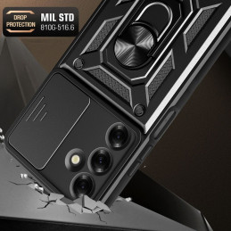 Tech-Protect Camshield Pro dėklas, skirtas Samsung Galaxy M35 5G - juodas