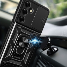 Tech-Protect Camshield Pro dėklas, skirtas Samsung Galaxy M35 5G - juodas