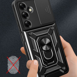 Tech-Protect Camshield Pro dėklas, skirtas Samsung Galaxy M35 5G - juodas