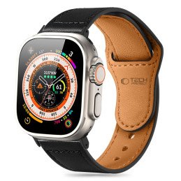 Tech-Protect Naturalfit dirželis, skirtas Apple Watch 4/ 5/ 6/ 7/ 8/ 9/ SE/ Ultra 1/ 2 (42/ 44/ 45/ 49 mm) – juodas