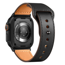Tech-Protect Naturalfit dirželis, skirtas Apple Watch 4 / 5 / 6 / 7 / 8 / 9 / SE (38 / 40 / 41 mm) - juodas