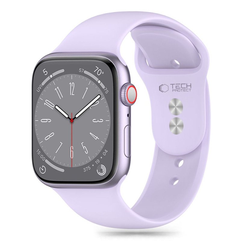 Tech-Protect silikoninis dirželis, skirtas Apple Watch 4/ 5/ 6/ 7/ 8/ 9/ SE (38/ 40/ 41mm) – violetinė