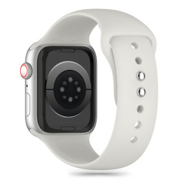 Tech-Protect silikoninis dirželis, skirtas Apple Watch 4/ 5/ 6/ 7/ 8/ 9/ SE (38/ 40/ 41mm) – šviesiai pilkas