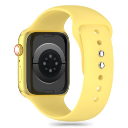 Tech-Protect silikoninis dirželis, skirtas Apple Watch 4/ 5/ 6/ 7/ 8/ 9/ SE/ Ultra 1/ 2 (42/ 44/ 45/ 49 mm) – geltonas