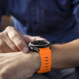 Tech-Protect silikoninis dirželis, skirtas Samsung Galaxy Watch 4/ 5/ 5 Pro/ 6/ 7/ FE – oranžinis