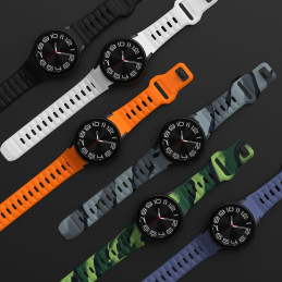 Tech-Protect silikoninis dirželis, skirtas Samsung Galaxy Watch 4/ 5/ 5 Pro/ 6/ 7/ FE – pilkas