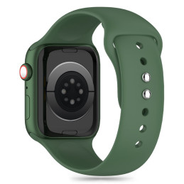 Tech-Protect silikoninis dirželis, skirtas Apple Watch 4/ 5/ 6/ 7/ 8/ 9/ SE/ Ultra 1/ 2 (42/ 44/ 45/ 49 mm) – žalias