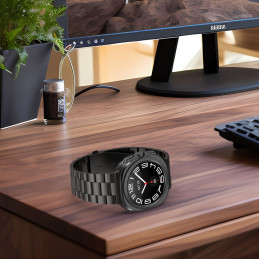 Tech-Protect nerūdijančio plieno apyrankė, skirta Samsung Galaxy Watch Ultra (47 mm) - juoda