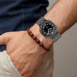 Tech-Protect nerūdijančio plieno apyrankė, skirta Samsung Galaxy Watch Ultra (47 mm) - juoda