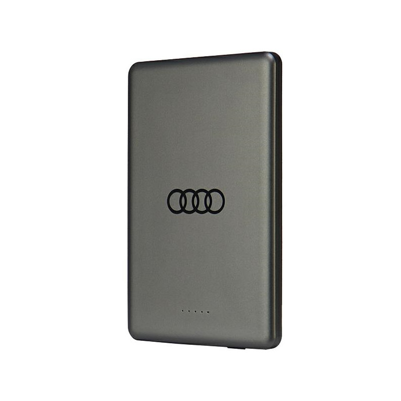Audi Big Logo MagSafe indukcinis maitinimo blokas 15W 5000mAh - pilkas