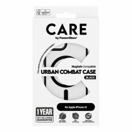 CARE by PanzerGlass Urban Combat Case MagSafe dėklas iPhone 15 - juodas