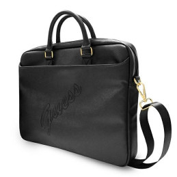 Guess Saffiano Script krepšys 16" nešiojamam kompiuteriui - juodas