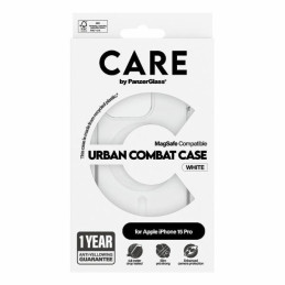 CARE by PanzerGlass Urban Combat Case MagSafe dėklas iPhone 15 Pro - baltas