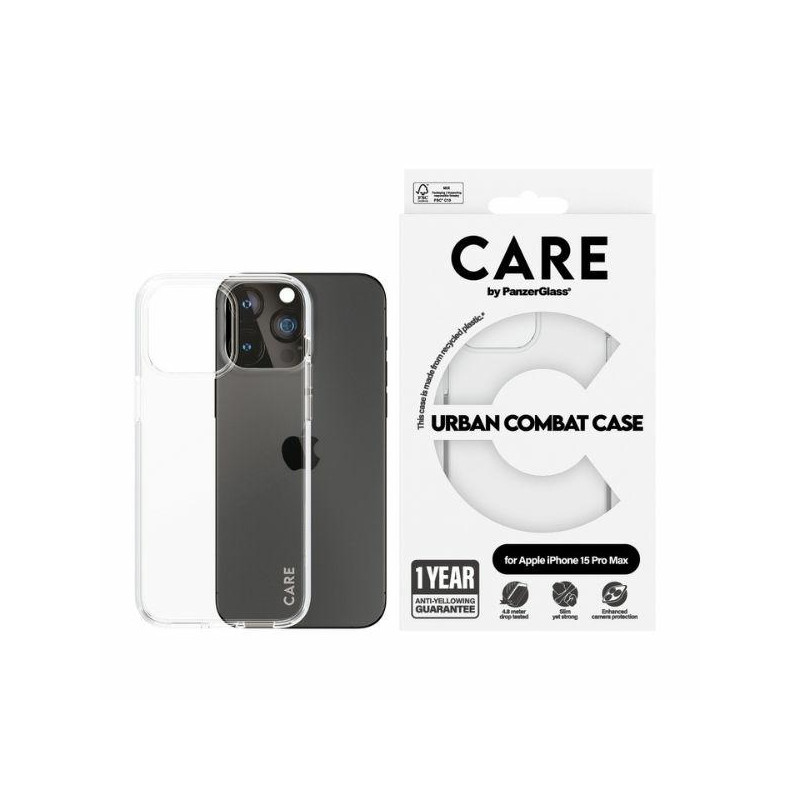 CARE by PanzerGlass Urban Combat Case iPhone 15 Pro Max - skaidrus