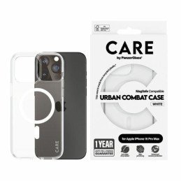 CARE by PanzerGlass Urban Combat Case MagSafe, skirtas iPhone 15 Pro Max – baltas