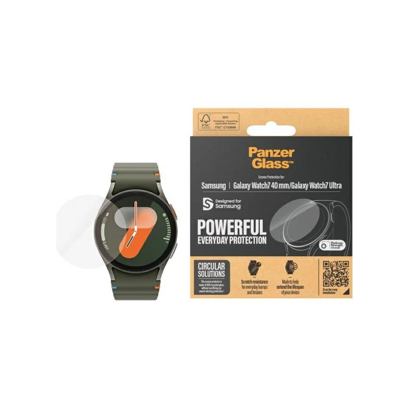 PanzerGlass grūdintas stiklas, skirtas Samsung Galaxy Watch Ultra (47mm)/ Watch 7 (40mm)
