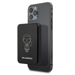 Karl Lagerfeld 3000mAh indukcinis maitinimo blokas su MagSafe - juodas