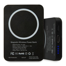 Karl Lagerfeld 3000mAh indukcinis maitinimo blokas su MagSafe - juodas