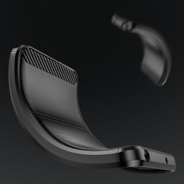 Carbon Case silikoninis dėklas iPhone 16 Plus - juodas