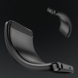 Carbon Case silikoninis dėklas iPhone 16 Pro Max - juodas