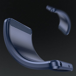Carbon Case silikoninis dėklas iPhone 16 - mėlynas