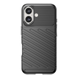 Thunder Case silikoninis dėklas iPhone 16 - juodas