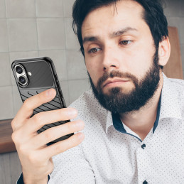 Thunder Case silikoninis dėklas iPhone 16 - juodas