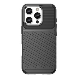 Thunder Case silikoninis dėklas iPhone 16 Pro Max - juodas